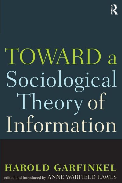 Produktbild: Toward A Sociological Theory of Information