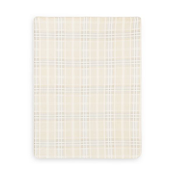 Produktbild: Karierte Decke Beige 130x 170 cm