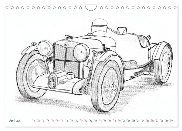 Produktbild: Vintage Sports Cars (Wandkalender 2026 DIN A4 quer), CALVENDO Monatskalender