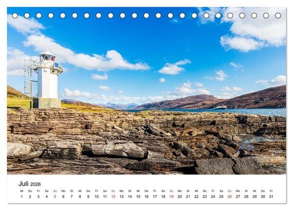 Produktbild: Schottlands Leuchtt&uuml;rme (Tischkalender 2026 DIN A5 quer), CALVENDO Monatskalender