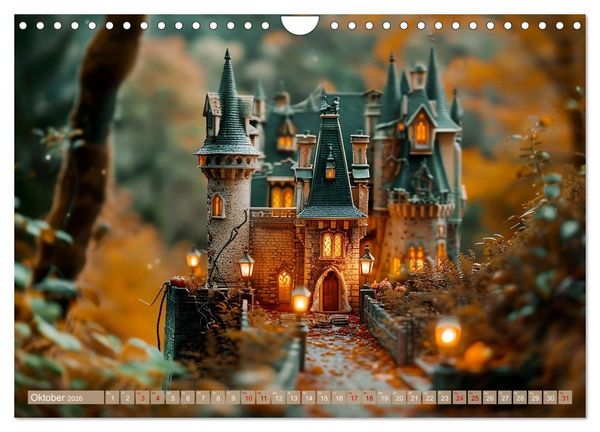 Produktbild: Miniaturwelt Burgen und Schl&ouml;sser (Wandkalender 2026 DIN A4 quer), CALVENDO Monatskalender
