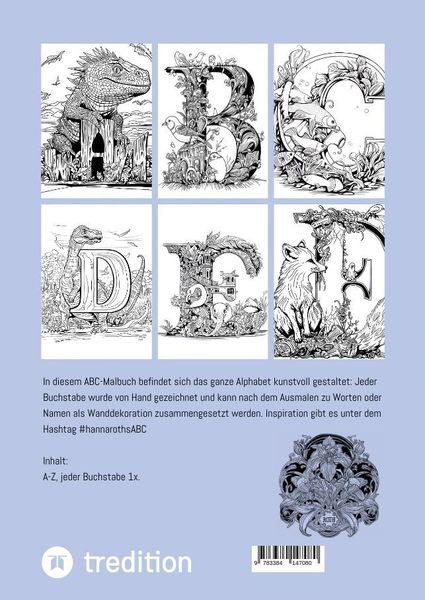 Produktbild: Kreatives Fantasie-Tier-ABC-Malbuch