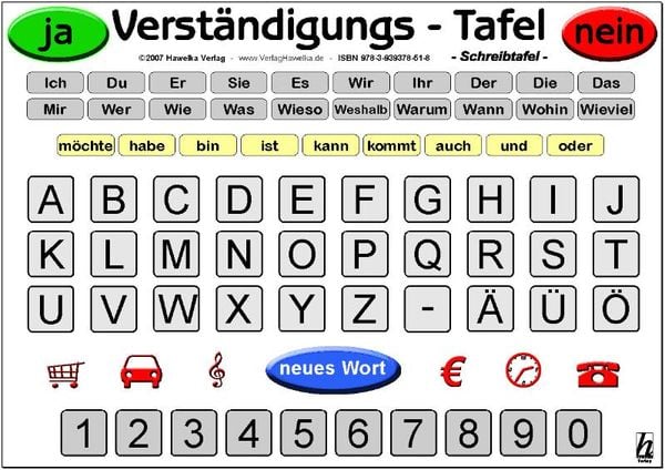 Produktbild: Verst&auml;ndigungs-Tafel - Schreibtafel (laminiert)