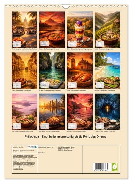 Produktbild: Philippinen - Eine Schlemmerreise durch die Perle des Orients (Wandkalender 2027 DIN A3 hoch), CALVENDO Monatskalender