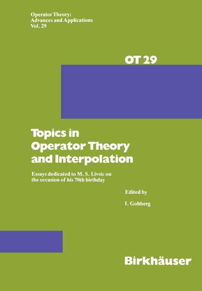 Produktbild: Topics in Operator Theory and Interpolation