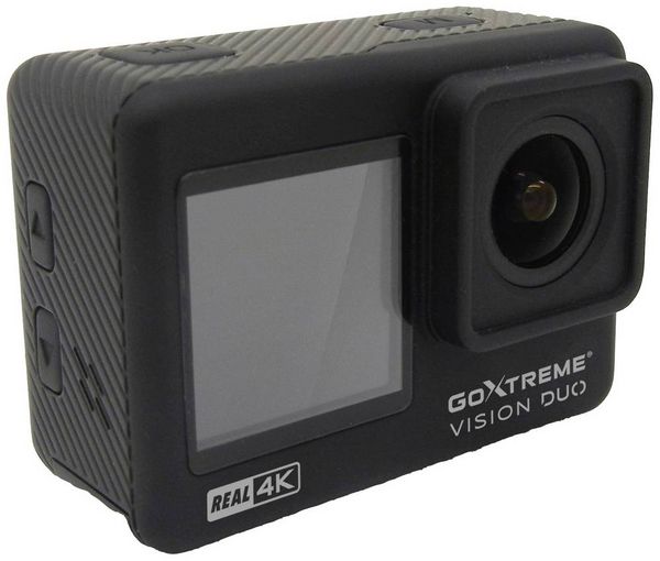Produktbild: GoXtreme GoXtreme Vision Duo 4K Action Cam 4K, Dual-Display, Spritzwassergesch&uuml;tzt, Staubgesch&uuml;tzt, Wasserfest, WLAN, Zeitraffer