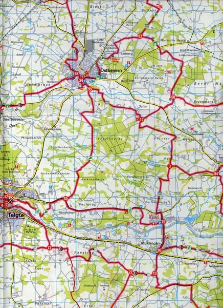 Produktbild: Radwanderkarte BVA Radregion M&uuml;nsterland Kreis Warendorf