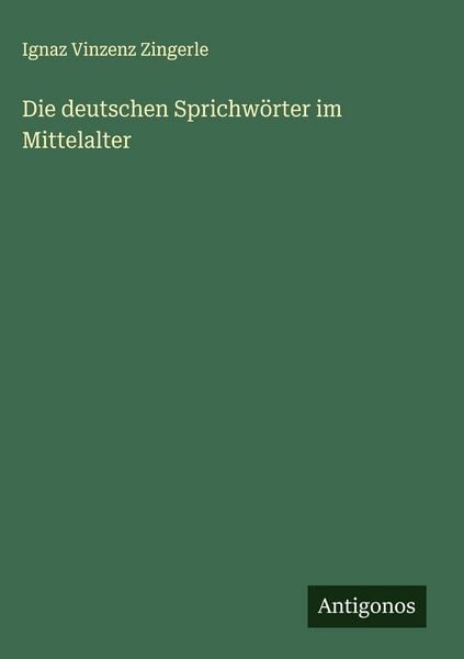 Produktbild: Die deutschen Sprichw&ouml;rter im Mittelalter