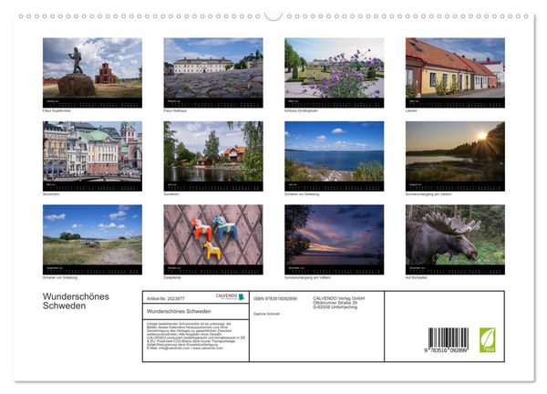 Produktbild: Wundersch&ouml;nes Schweden (hochwertiger Premium Wandkalender 2026 DIN A2 quer), Kunstdruck in Hochglanz