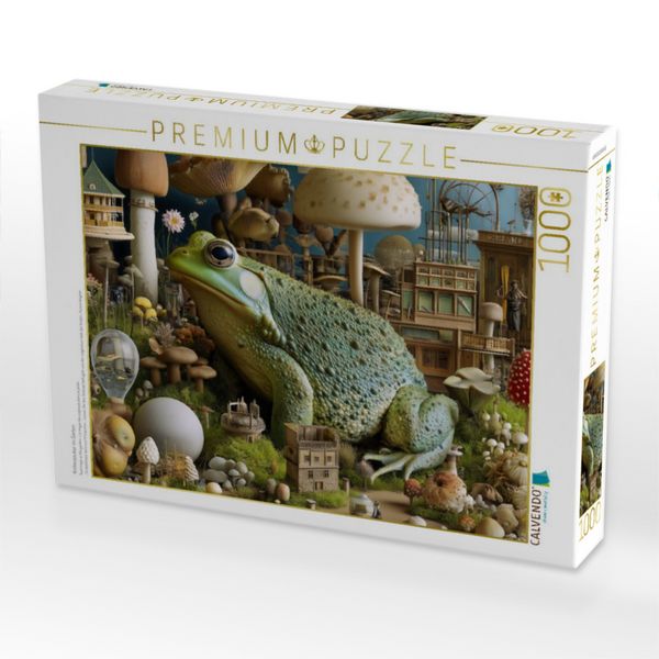 Produktbild: CALVENDO Puzzle Kr&ouml;tenzauber im Garten | 1000 Teile Lege-Gr&ouml;&szlig;e 64x48cm Foto-Puzzle f&uuml;r gl&uuml;ckliche Stunden