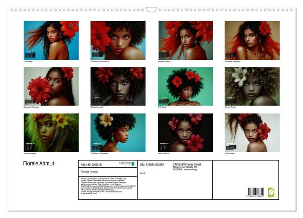 Produktbild: Florale Anmut (Wandkalender 2027 DIN A2 quer), CALVENDO Monatskalender