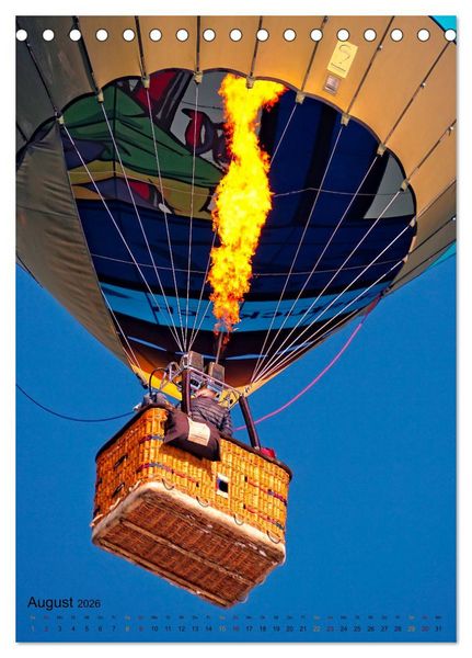 Produktbild: Ballon fahren - mein Traum (Tischkalender 2026 DIN A5 hoch), CALVENDO Monatskalender