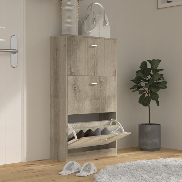 Produktbild: Holz Regal Schuhschrank Schuhkipper Serie Sipos L