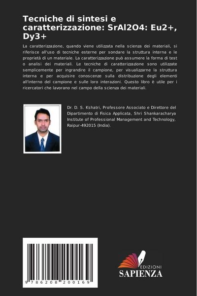 Produktbild: Tecniche di sintesi e caratterizzazione: SrAl2O4: Eu2+, Dy3+
