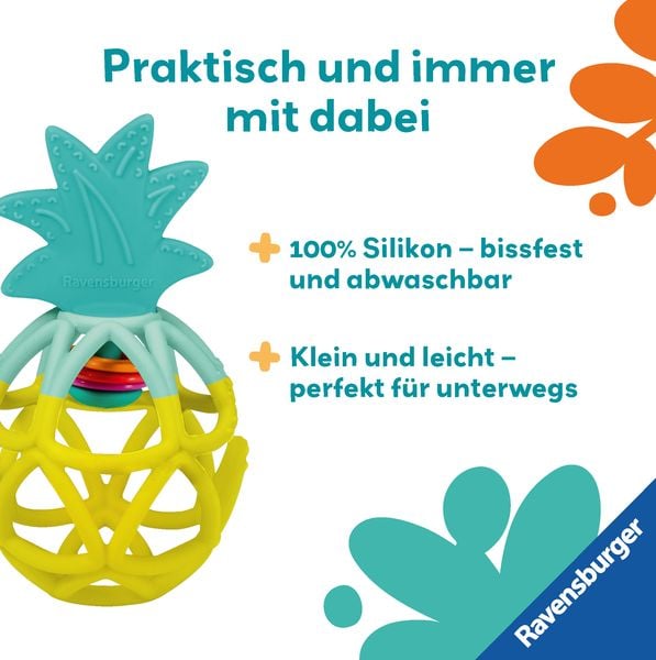 Ravensburger 4869 - play+ Rassel-Greifling: Ananas