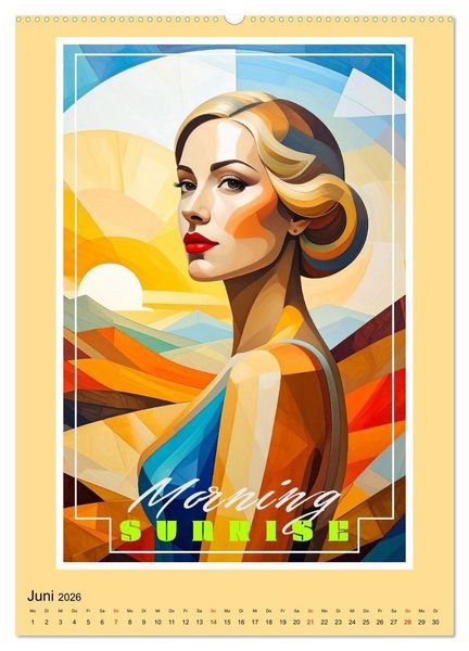 Produktbild: Art-D&eacute;co Vintage-Poster (hochwertiger Premium Wandkalender 2026 DIN A2 hoch), Kunstdruck in Hochglanz