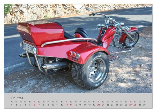 Produktbild: Trikes - Unterwegs auf drei R&auml;dern (Wandkalender 2026 DIN A4 quer), CALVENDO Monatskalender