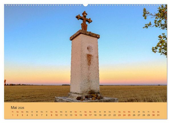 Produktbild: Auf den Spuren von Santiago - Wandern, Staunen, Seele baumeln lassen. (Wandkalender 2026 DIN A2 quer), CALVENDO Monatskalender