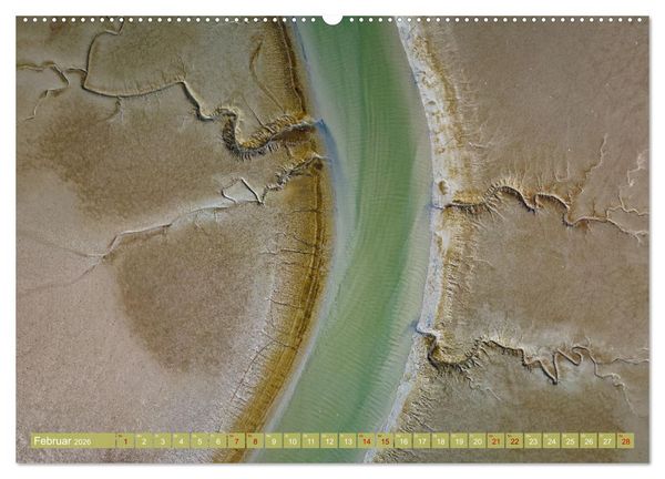Produktbild: neunziggrad I photoart: das wattenmeer von oben (hochwertiger Premium Wandkalender 2026 DIN A2 quer), Kunstdruck in Hochglanz