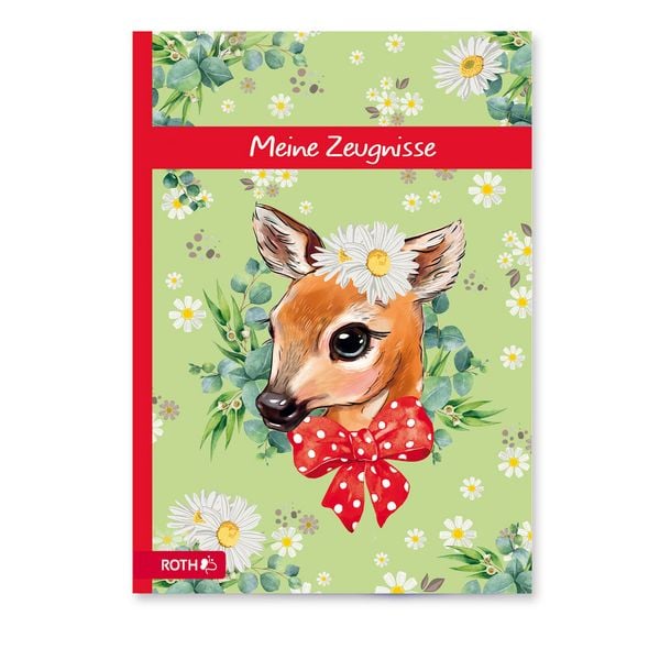 Zeugnismappe mit Design, Reh