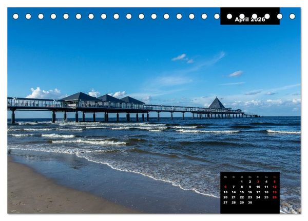 Produktbild: Maritime Seebilder - Von der Ostsee zur Nordsee (Tischkalender 2026 DIN A5 quer), CALVENDO Monatskalender
