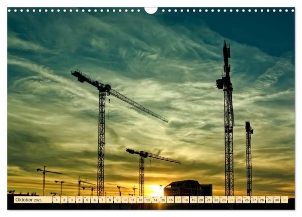 Produktbild: Krane - b&auml;renstarke Arbeitstiere (Wandkalender 2026 DIN A3 quer), CALVENDO Monatskalender