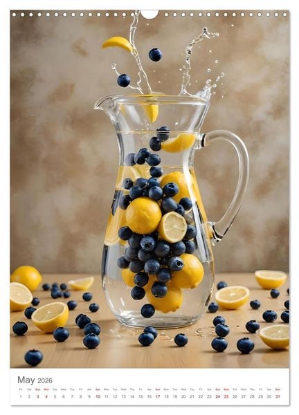 Produktbild: Pure refreshment - Infused water (Wall Calendar 2026 DIN A3 portrait), CALVENDO 12 Month Wall Calendar