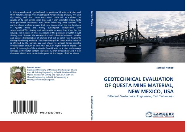 Produktbild: Geotechnical Evaluation Of Questa Mine Material, New Mexico, USA