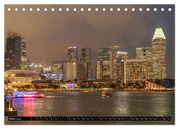 Produktbild: Asien - Singapur (Tischkalender 2026 DIN A5 quer), CALVENDO Monatskalender