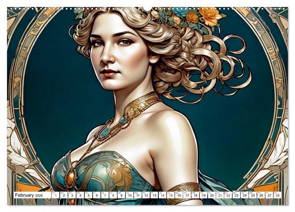 Produktbild: The Muse Moira in Twelve Facets (High Quality Premium Wall Calendar 2026 DIN A2 landscape),CALVENDO 12 Month Wall Calendar