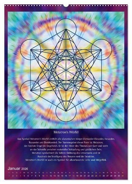 Produktbild: Heilige Geometrie und Bilder der Neuen Zeit (hochwertiger Premium Wandkalender 2026 DIN A2 hoch), Kunstdruck in Hochglanz