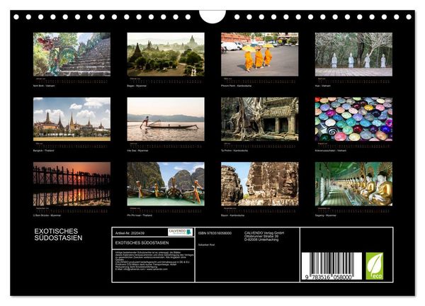 Produktbild: EXOTISCHES S&Uuml;DOSTASIEN (Wandkalender 2026 DIN A4 quer), CALVENDO Monatskalender