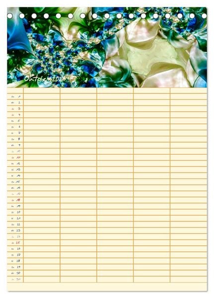 Produktbild: Bl&uuml;tenzauber - Familienplaner 2026 (Tischkalender 2026 DIN A5 hoch), CALVENDO Monatskalender