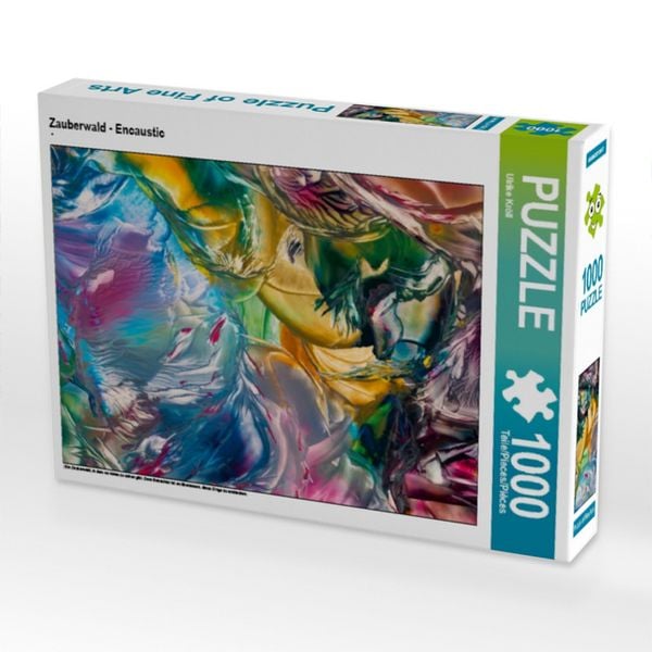 Produktbild: CALVENDO Puzzle Zauberwald - Encaustic | 1000 Teile Lege-Gr&ouml;&szlig;e 64x48cm Foto-Puzzle f&uuml;r gl&uuml;ckliche Stunden
