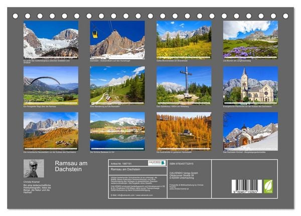 Produktbild: Ramsau am Dachstein (Tischkalender 2026 DIN A5 quer), CALVENDO Monatskalender