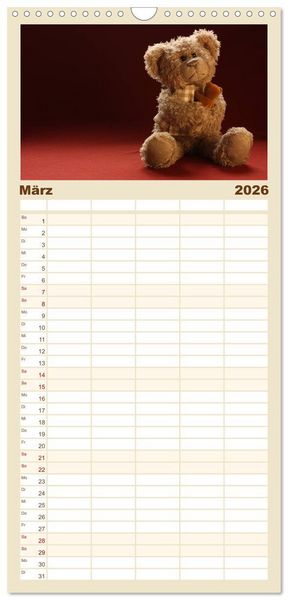 Produktbild: Familienplaner 2026 - Herr Nopf ist da! mit 5 Spalten (Wandkalender, 21 x 45 cm) CALVENDO