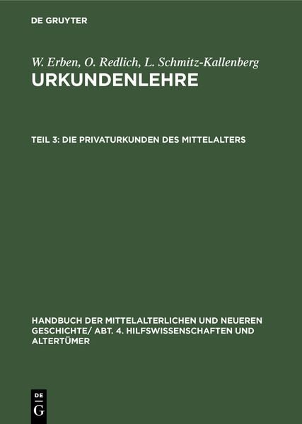 Produktbild: Die Privaturkunden des Mittelalters
