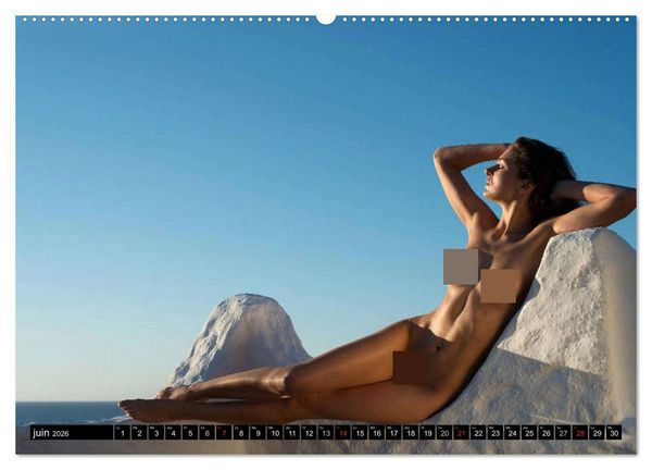Produktbild: Ibiza et Lanzarote - Les paysages et le nu (Calendrier mural 2026 DIN A2 vertical) calendrier de bureau