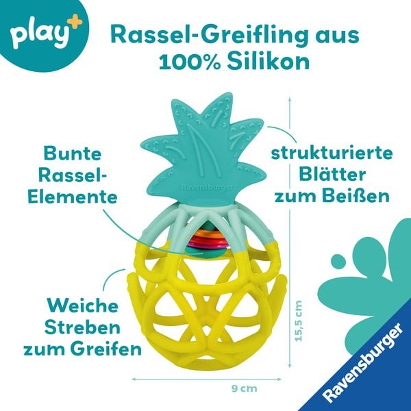 Ravensburger 4869 - play+ Rassel-Greifling: Ananas