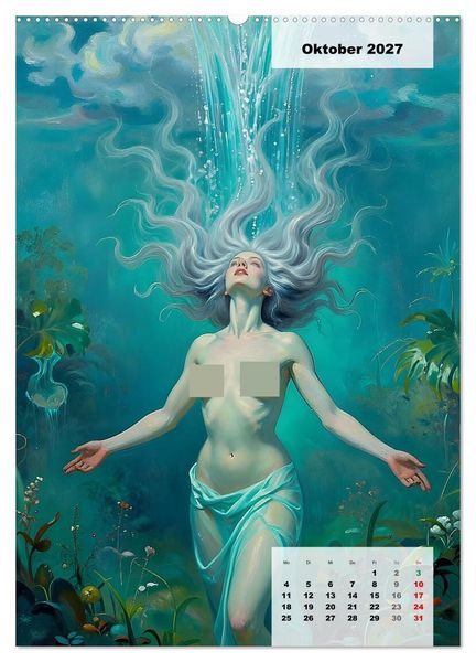 Produktbild: Entbl&ouml;&szlig;te Epochen &ndash; Surrealismus (hochwertiger Premium Wandkalender 2027 DIN A2 hoch), Kunstdruck in Hochglanz