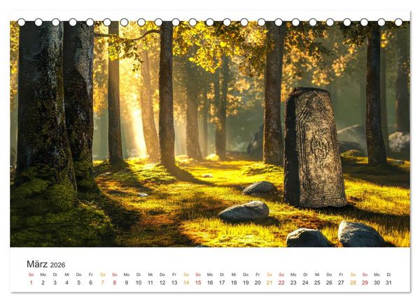 Produktbild: Magische Steine - Tor zur Anderswelt (Tischkalender 2026 DIN A5 quer), CALVENDO Monatskalender