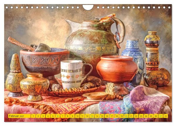 Produktbild: Afrikanische Stillleben - Der afrikanischen Kunst nachempfunden (Wandkalender 2027 DIN A4 quer), CALVENDO Monatskalender