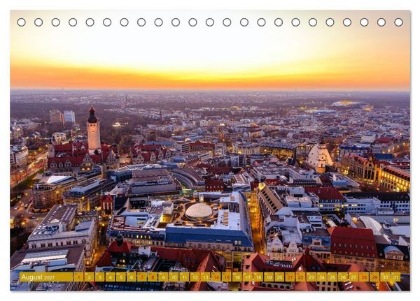 Produktbild: Ein Blick auf Leipzig (Tischkalender 2027 DIN A5 quer), CALVENDO Monatskalender