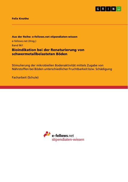 Produktbild: Bioindikation bei der Renaturierung von schwermetallbelasteten B&ouml;den