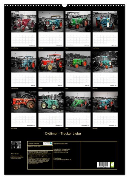 Produktbild: Oldtimer - Trecker Liebe (Wandkalender 2026 DIN A2 hoch), CALVENDO Monatskalender