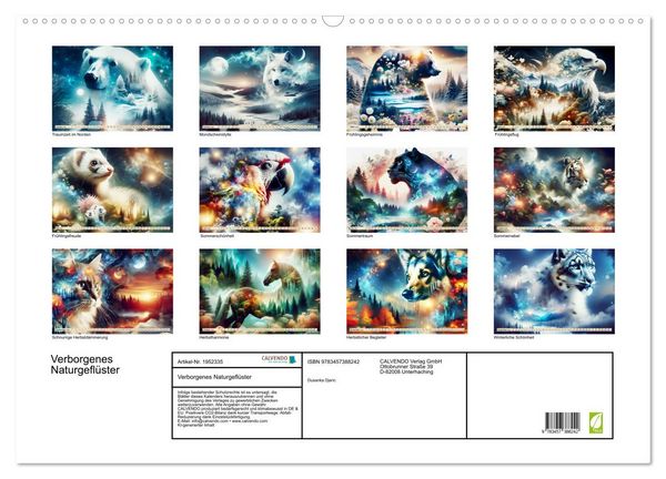 Produktbild: Verborgenes Naturgefl&uuml;ster (Wandkalender 2026 DIN A2 quer), CALVENDO Monatskalender