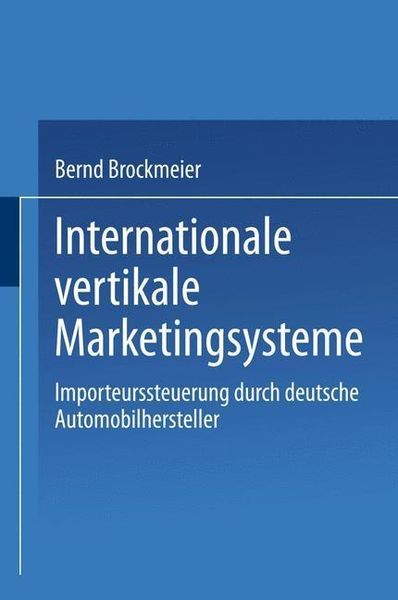 Produktbild: Internationale vertikale Marketingsysteme