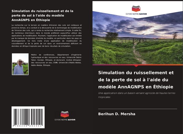 Produktbild: Simulation du ruissellement et de la perte de sol &agrave; l'aide du mod&egrave;le AnnAGNPS en &Eacute;thiopie