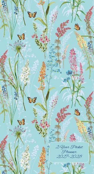 Produktbild: 2027-28 Blooms & Butterflies 2-Year Pocket Planner (24-Month Calendar)