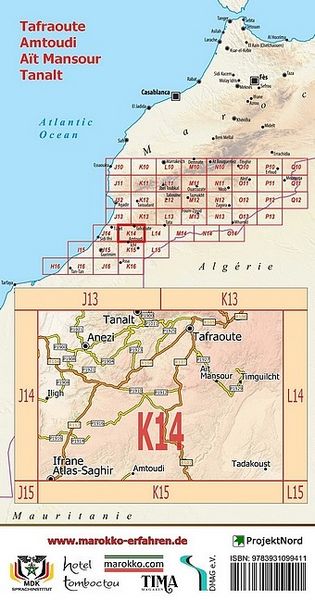 Produktbild: K14: Tafraoute - Amtoudi - A&iuml;t Mansour - Tanalt 1:120.000 + GPS-Waypoints